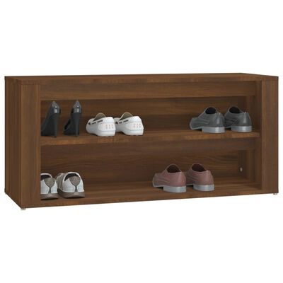 vidaXL Étagère à chaussures Chêne marron 100x35x45cm Bois d'ingénierie