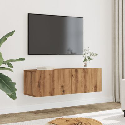 vidaXL Meubles TV muraux 2 pcs chêne artisanal 100x30x30 cm