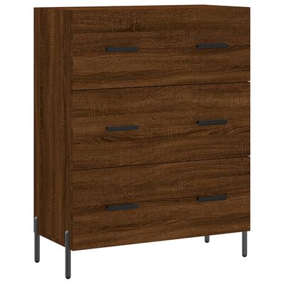 vidaXL Buffet haut Chêne marron 69,5x34x180 cm Bois d'ingénierie