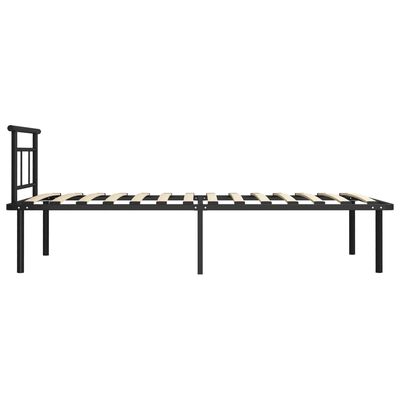 vidaXL Cadre de lit sans matelas noir métal 100x200 cm