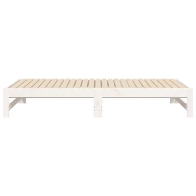 vidaXL Lit coulissant Blanc 2x(75x190) cm Bois de pin massif