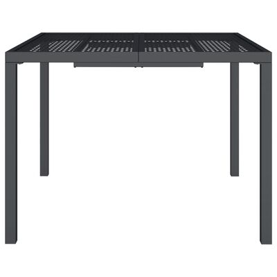 vidaXL Table de jardin anthracite 100x100x72 cm acier