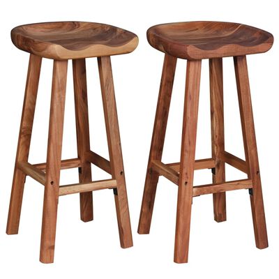 vidaXL Tabourets de bar lot de 2 bois d'acacia massif