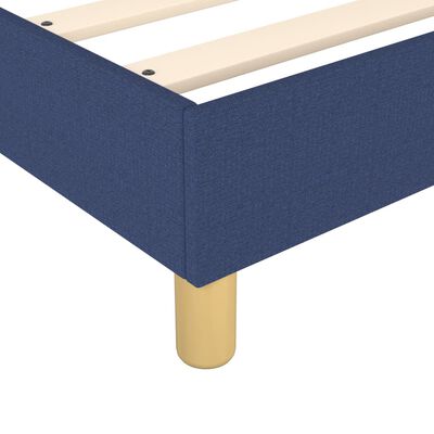 vidaXL Sommier à lattes de lit avec matelas Bleu 90x200 cm Tissu