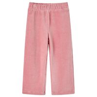 Pantalons pour enfants velours côtelé rose clair 92