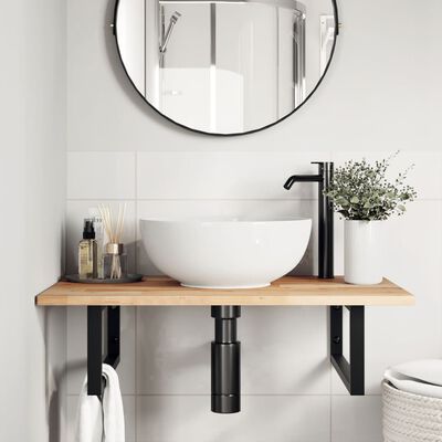 vidaXL Dessus de meuble de salle de bain non traité bois d'acacia