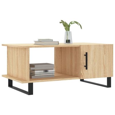 vidaXL Table basse chêne sonoma 90x50x40 cm bois d'ingénierie