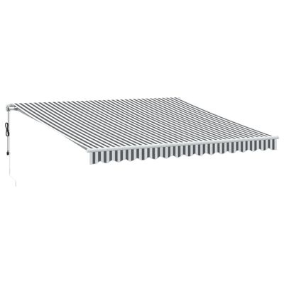 vidaXL Auvent rétractable automatique anthracite et blanc 400x300 cm