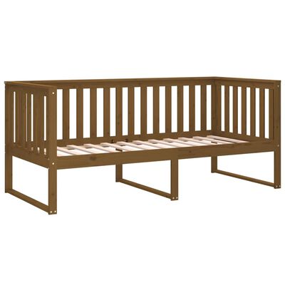 vidaXL Lit de jour Marron miel 90x190 cm Bois de pin massif