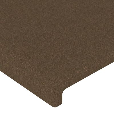 vidaXL Tête de lit à LED Marron foncé 103x16x78/88 cm Tissu