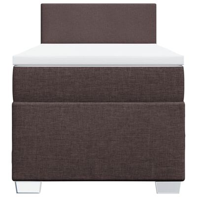 vidaXL Sommier à lattes de lit avec matelas Marron foncé 100x200 cm