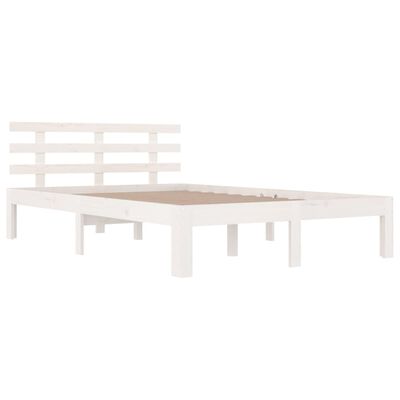 vidaXL Cadre de lit sans matelas blanc bois massif 160x200 cm