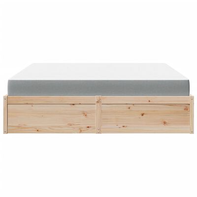 vidaXL Lit avec matelas 180x200 cm bois massif de pin