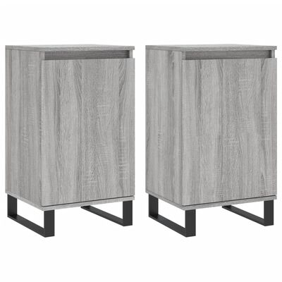 vidaXL Buffets 2 pcs sonoma gris 40x35x70 cm bois d'ingénierie