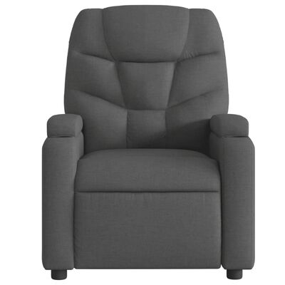 vidaXL Fauteuil inclinable Gris foncé Tissu