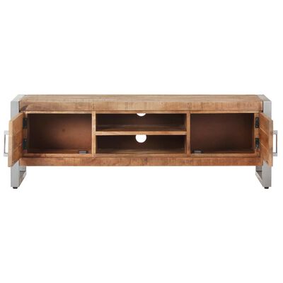 vidaXL Meuble TV 120x30x40 cm Bois de manguier brut