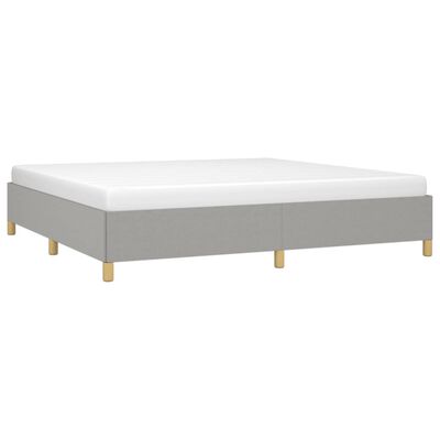 vidaXL Cadre de lit sans matelas gris clair 200x200 cm tissu