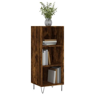 vidaXL Buffet chêne fumé 34,5x32,5x90 cm bois d'ingénierie