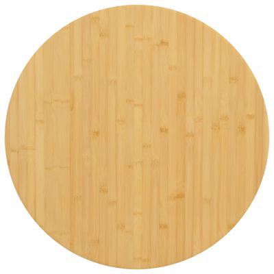 vidaXL Dessus de table Ø80x2,5 cm bambou