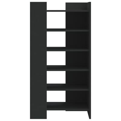 vidaXL Armoire à chaussures noir 52x37,5x100 cm bois d'ingénierie