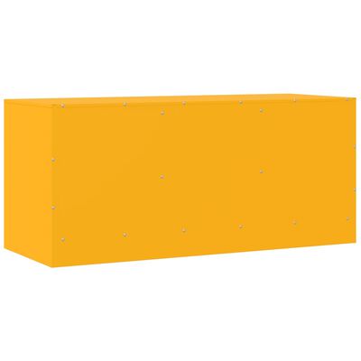 vidaXL Meuble TV jaune moutarde 99x39x44 cm acier