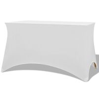 vidaXL Housses extensibles pour table 2 pièces 120x60,5x74 cm Blanc