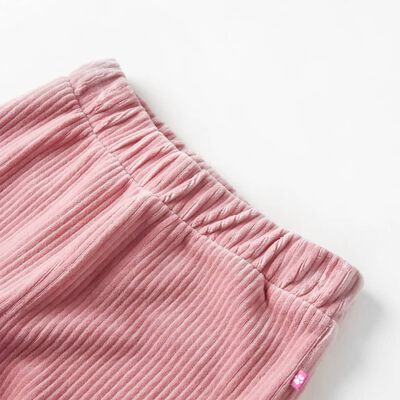 Pantalons pour enfants velours côtelé rose clair 104