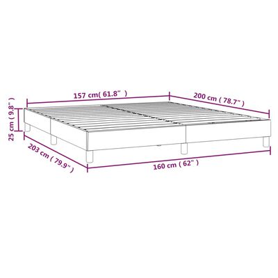 vidaXL Cadre de lit sans matelas crème 160x200 cm tissu