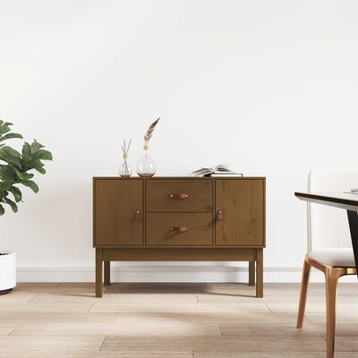 vidaXL Buffet Marron miel 110x40x78 cm Bois massif de pin