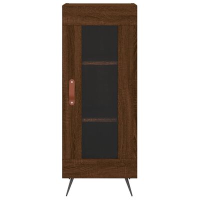 vidaXL Buffet haut Chêne marron 34,5x34x180 cm Bois d'ingénierie