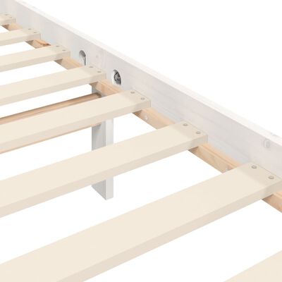 vidaXL Cadre de lit sans matelas blanc bois massif de pin