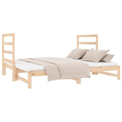 vidaXL Lit coulissant 2x(90x190) cm Bois de pin massif