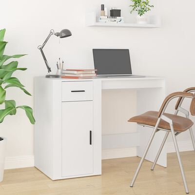 vidaXL Bureau Blanc 100x49x75 cm Bois d'ingénierie