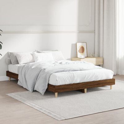 vidaXL Cadre de lit sans matelas chêne marron 120x190 cm