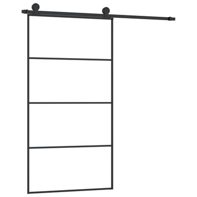 vidaXL Porte coulissante et kit de quincaillerie 102,5x205cm Verre ESG