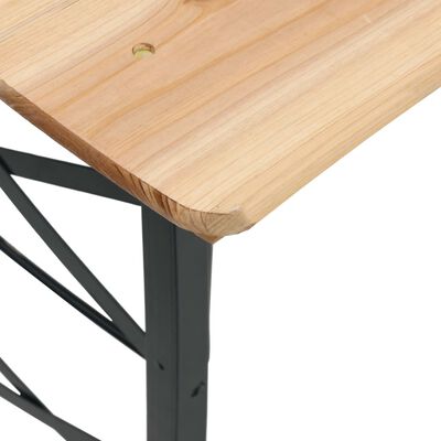 vidaXL Table à bière pliable 170x50x75/105 cm bois massif de sapin