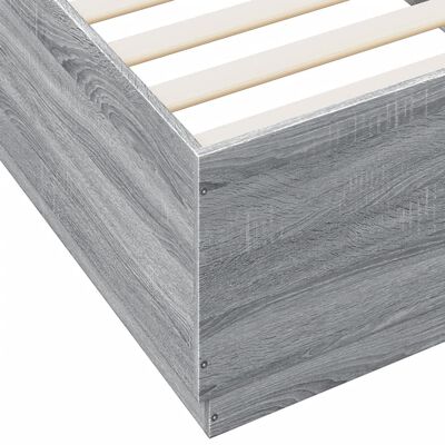 vidaXL Cadre de lit sonoma gris 90x200 cm bois d'ingénierie