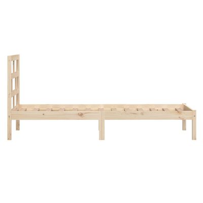 vidaXL Cadre de lit 75x190 cm Petit simple Bois massif