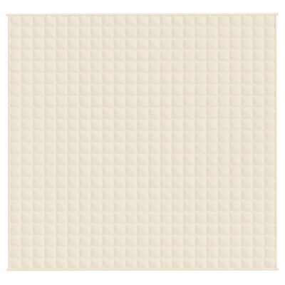 vidaXL Couverture lestée Crème clair 220x240 cm 15 kg Tissu