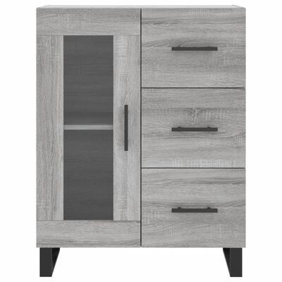 vidaXL Buffet sonoma gris 69,5x34x90 cm bois d'ingénierie