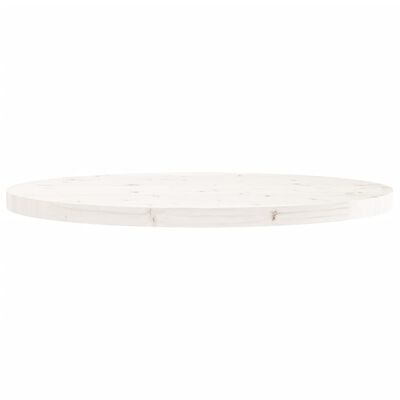 vidaXL Dessus de table rond blanc Ø90x3 cm bois de pin massif