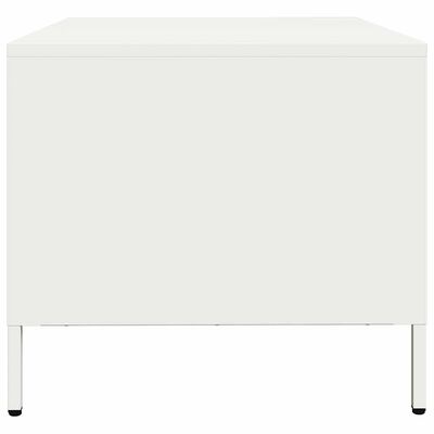 vidaXL Meuble TV blanc 68x50x43,5 cm acier laminé à froid