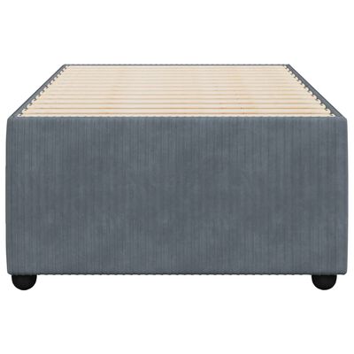 vidaXL Cadre de lit sans matelas gris foncé 80x200 cm velours