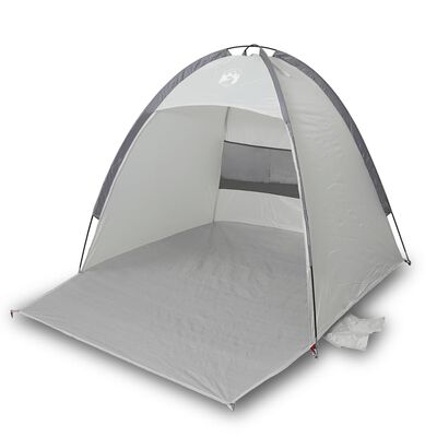 vidaXL Tente de plage 3 personnes gris imperméable