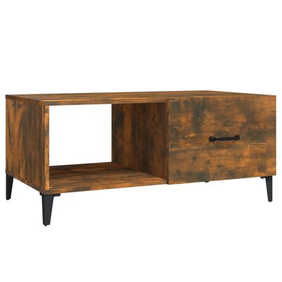 vidaXL Table basse chêne fumé 90x50x40 cm bois d'ingénierie