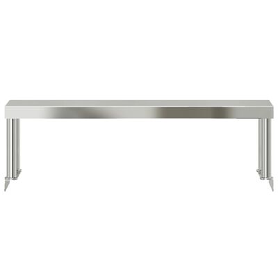 vidaXL Étagère de table de travail 110x30x35 cm inox