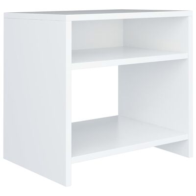 vidaXL Tables de chevet 2 pcs Blanc 40x30x40 cm Bois d'ingénierie