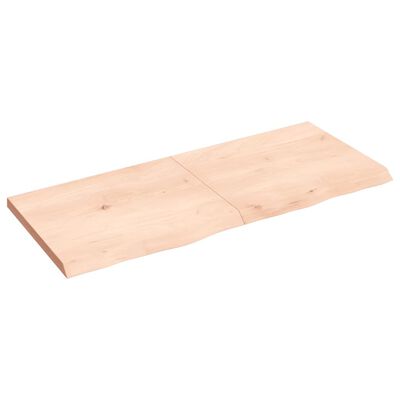 vidaXL Dessus de table 120x50x(2-4) cm bois de chêne massif non traité