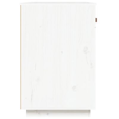 vidaXL Bureau Blanc 95x50x75 cm Bois massif de pin