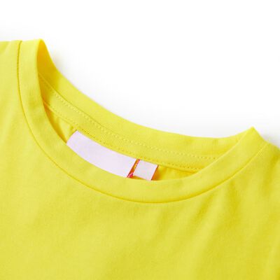 T-shirt enfant à manches courtes jaune vif 128